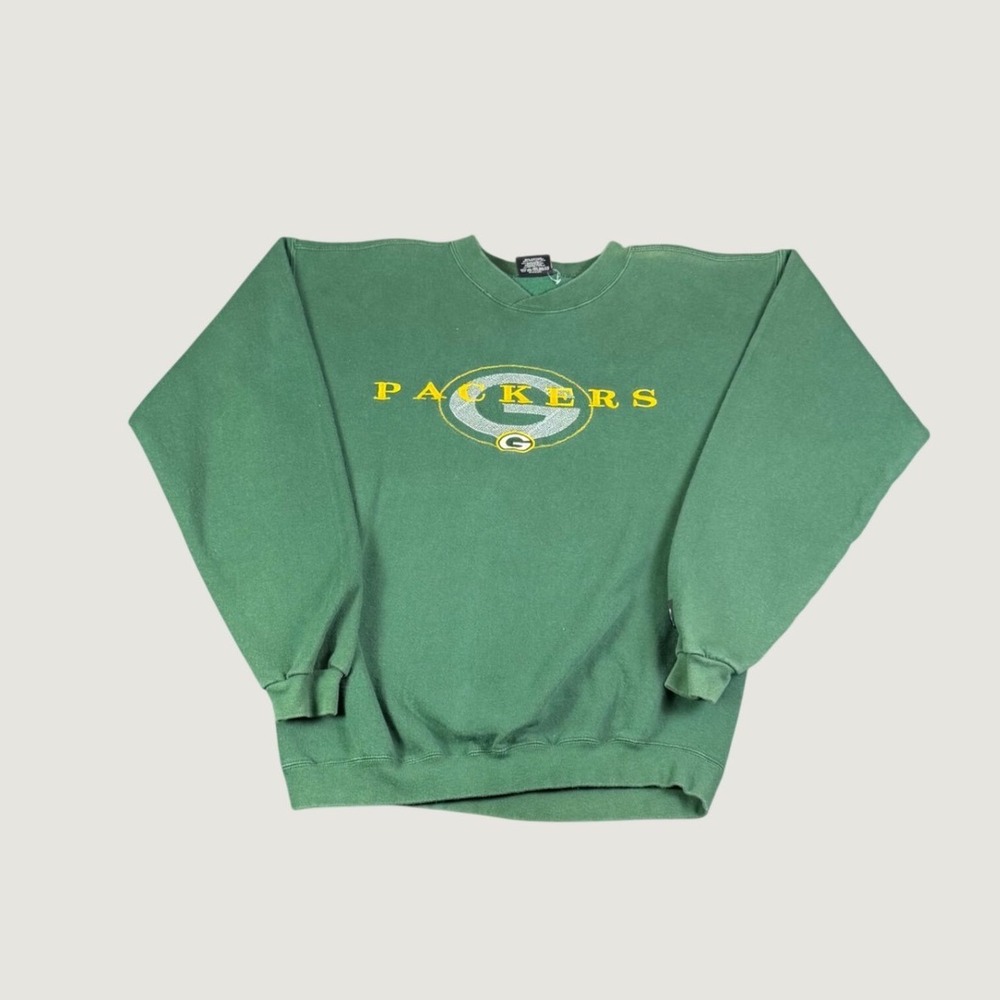 Vintage Starter Green Bay Packers Sweatshirt Mens Medium Green Embroidered NFL